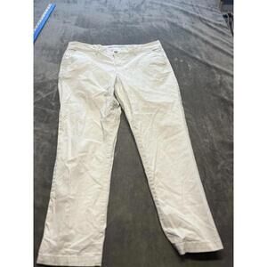 Khakis By Gap Pants Women’s 12r 12 Beige‎ Skinny Boyfriend Stretch Cotton Blend